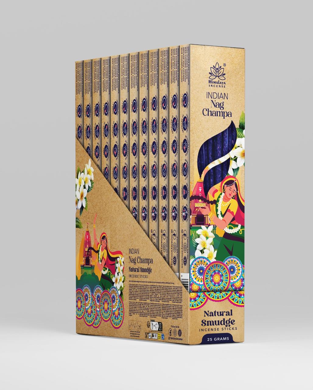 Bâton d'encens indien Nag Champa de l'Himalaya-25 g